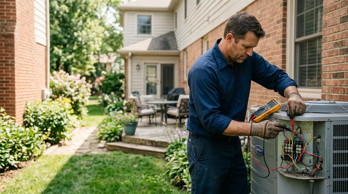 HVAC technician working near Orange, CT